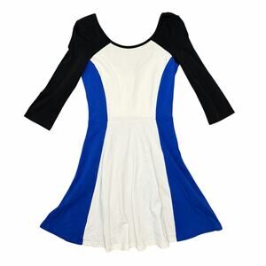 NWT Express Colorblock Skater Dress Size XS